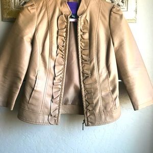 Forever 21 - Gently worn faux leather crop jacket in cute boho tan 🖤